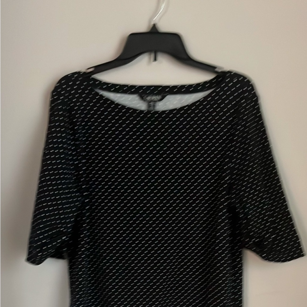Lauren Black and White Scoop Neck Top XXL